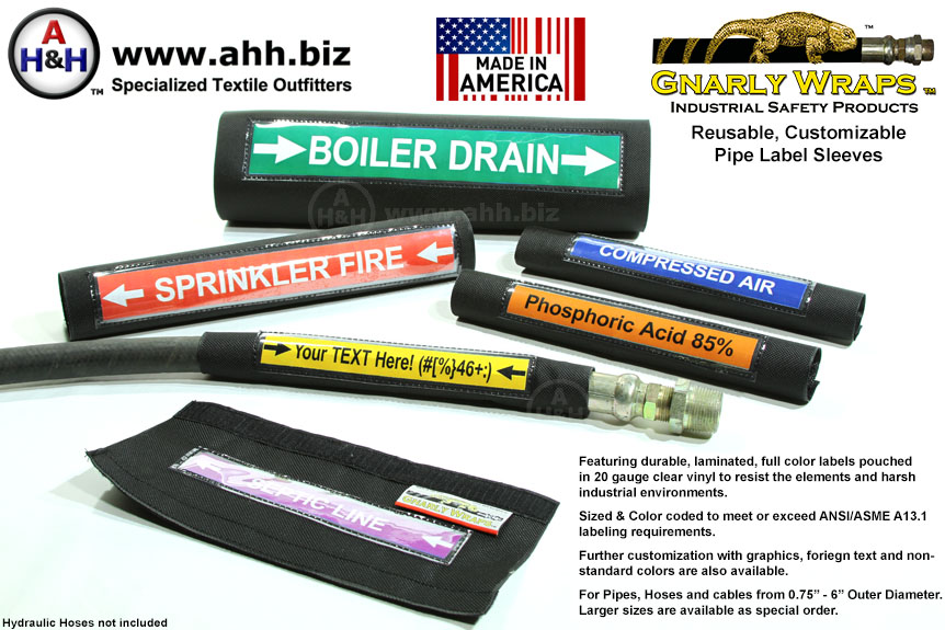 Gnarly Wraps™ Pipe Label Sleeves a made to order pipe labeling solution